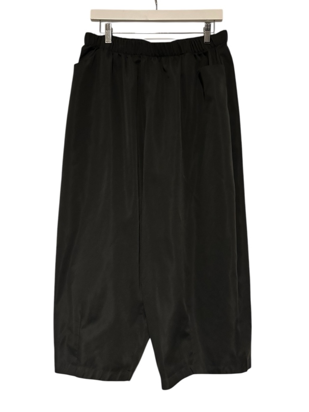 Dark Grey Wide Leg Barrel Elastic-Waist Pants Size XL